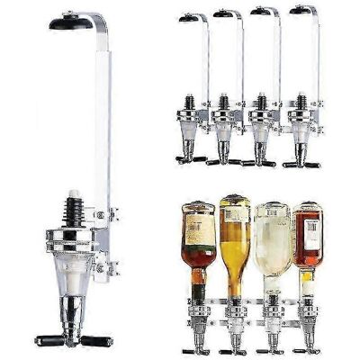 Unbranded Wall Mounted Beer and Wine Dispenser for 4 Bottles (30ml) - Pourer Holder for Ho Unbranded Wall Mounted Beer and Wine Dispenser for 4 Bottles (30ml) - Pourer Holder for Ho