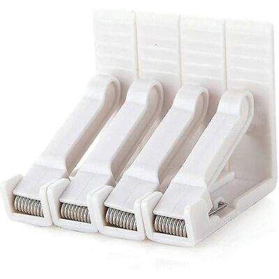 Unbranded Set of 4 white plastic tablecloth clips with adjustable high tension clamp, tabl Unbranded Set of 4 white plastic tablecloth clips with adjustable high tension clamp, tabl