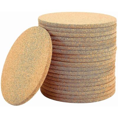 Unbranded 20 Pack Cork Coasters for Drinks, Absorbent Bar Coasters, Heat Resistant, Reusab Unbranded 20 Pack Cork Coasters for Drinks, Absorbent Bar Coasters, Heat Resistant, Reusab