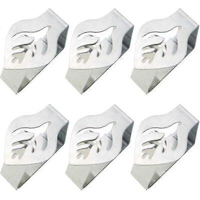 Unbranded Set of 6 stainless steel tablecloth clips for home Unbranded Set of 6 stainless steel tablecloth clips for home