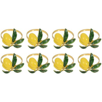 Unbranded Set of 8 napkin rings, lemon wedding napkin holders, gold napkin buckle for tabl Unbranded Set of 8 napkin rings, lemon wedding napkin holders, gold napkin buckle for tabl