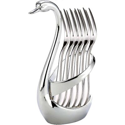Unbranded Swan Stainless Steel Fruit Forks, Vegetable Dinnerware Set, Dessert and Cake For Unbranded Swan Stainless Steel Fruit Forks, Vegetable Dinnerware Set, Dessert and Cake For