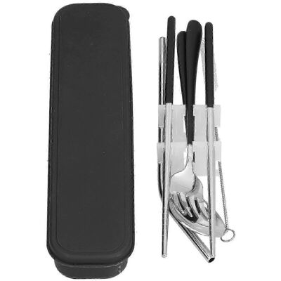Unbranded 304 Stainless Steel Cutlery Set Portable Paint Chopsticks Spoon Fork Straw Outdo Unbranded 304 Stainless Steel Cutlery Set Portable Paint Chopsticks Spoon Fork Straw Outdo