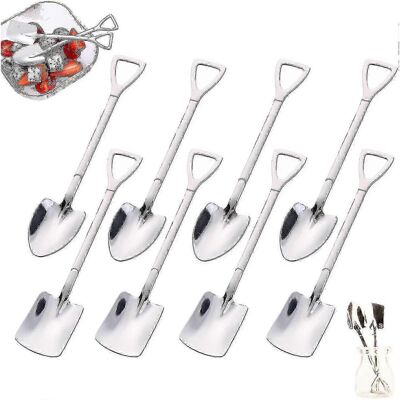 Unbranded Set of 12 stainless steel dessert spoons, watermelon spoons, coffee spoons, ice Unbranded Set of 12 stainless steel dessert spoons, watermelon spoons, coffee spoons, ice