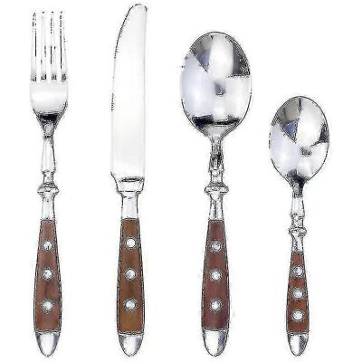 Unbranded (3152 Brown) 4 in 1 Resin Cutlery Set No Rivets and No Steel, Home Tableware/yy Unbranded (3152 Brown) 4 in 1 Resin Cutlery Set No Rivets and No Steel, Home Tableware/yy