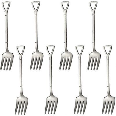 Unbranded Set of 8 cake, fruit, salad, dessert forks Unbranded Set of 8 cake, fruit, salad, dessert forks