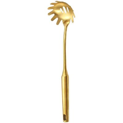 Unbranded (1 Pasta Server) 6-Piece Stainless Steel Kitchen Utensil Set, Gold Soup Ladle, M Unbranded (1 Pasta Server) 6-Piece Stainless Steel Kitchen Utensil Set, Gold Soup Ladle, M