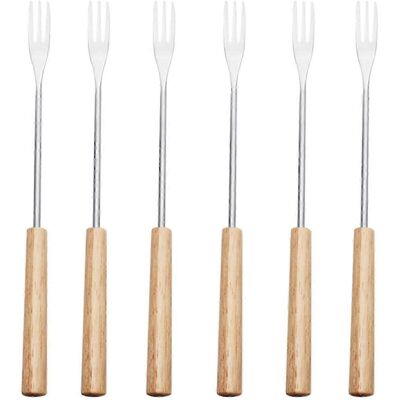 Unbranded Set of 6 Cheese Fondue Forks, Stainless Steel Fondue Cutlery with Heat Resistant Unbranded Set of 6 Cheese Fondue Forks, Stainless Steel Fondue Cutlery with Heat Resistant
