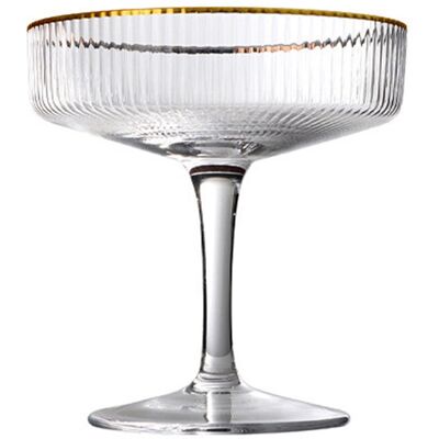 Unbranded Multi-purpose Dessert and Drink Glasses for Modern Entertainers, Ribbed Coupe Co Unbranded Multi-purpose Dessert and Drink Glasses for Modern Entertainers, Ribbed Coupe Co
