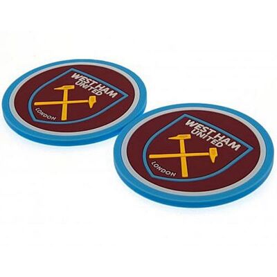 West Ham United FC Coaster Set (Pack of 2) West Ham United FC Coaster Set (Pack of 2)
