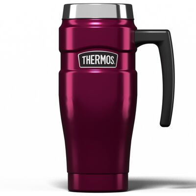 Thermos Stainless King Raspberry Travel Mug (470ml), Reusable Insulated Stainles Thermos Stainless King Raspberry Travel Mug (470ml), Reusable Insulated Stainles