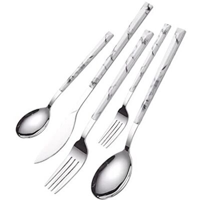 Unbranded 20-piece stainless steel cutlery set, suitable for dining, Set for 4. Unbranded 20-piece stainless steel cutlery set, suitable for dining, Set for 4.