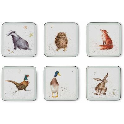Portmeirion Home & Gifts Pimpernel Wrendale Designs Coasters, Set of 6, Multi-co Portmeirion Home & Gifts Pimpernel Wrendale Designs Coasters, Set of 6, Multi-co