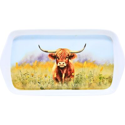 Coco & Gray Tea Tray 26cm Highland Cow Melamine Serving Drinks Coffee Snacks Serving Tray Coco & Gray Tea Tray 26cm Highland Cow Melamine Serving Drinks Coffee Snacks Serving Tray