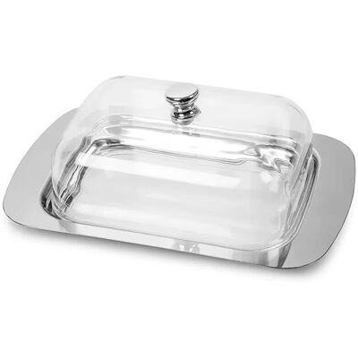 Unbranded Butter Dish, Stainless Steel Butter Dish with Lid - Solid Cheese/Butter Containe Unbranded Butter Dish, Stainless Steel Butter Dish with Lid - Solid Cheese/Butter Containe