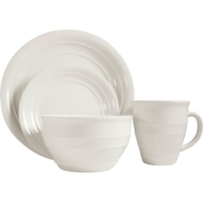 Premier Housewares Natural Ribbed Stoneware Dinner Set 16 Pieces Premier Housewares Natural Ribbed Stoneware Dinner Set 16 Pieces