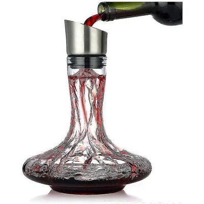Unbranded Wine Decanter with Integrated Aerator and Filter - Lead Free 100% Hand Blown Cry Unbranded Wine Decanter with Integrated Aerator and Filter - Lead Free 100% Hand Blown Cry