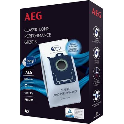 AEG Cylinder SBag 4 x Dust Bags For Vacuum Cleaner GR201S Lasts 50 Longer H AEG Cylinder SBag 4 x Dust Bags For Vacuum Cleaner GR201S Lasts 50 Longer H