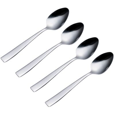 Viners Purity 4 Piece Teaspoon Set 18/0 Stainless Steel Flared Handle Design, Viners Purity 4 Piece Teaspoon Set 18/0 Stainless Steel Flared Handle Design,