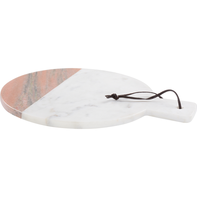 Beliani White Marble Serveware - Handmade Round Serving Tray Beliani White Marble Serveware - Handmade Round Serving Tray