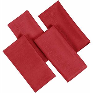 Premier 16 x 16-inch Linen Look Napkins, Pack of 4, Red Premier 16 x 16-inch Linen Look Napkins, Pack of 4, Red