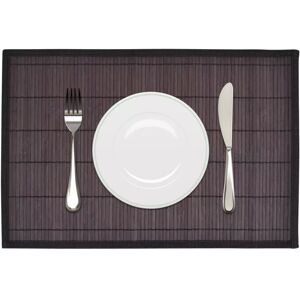 vidaXL 6 Bamboo Placemats 30x45cm Dark Brown Kitchen Table Mats Tableware vidaXL 6 Bamboo Placemats 30x45cm Dark Brown Kitchen Table Mats Tableware