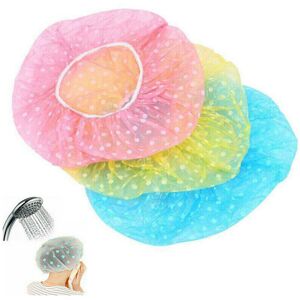 TMZ Waterproof Elastic Shower Cap Hat Reusable Bath Head Hair Care Cover TMZ Waterproof Elastic Shower Cap Hat Reusable Bath Head Hair Care Cover