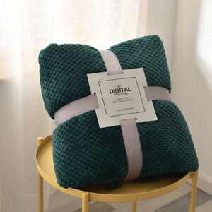 Unbranded - Luxury Waffle Soft Blanket - Dark Green - Blanket Unbranded - Luxury Waffle Soft Blanket - Dark Green - Blanket