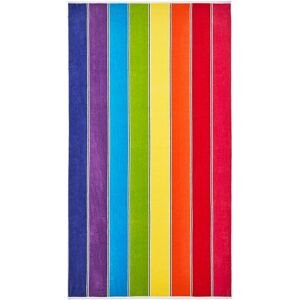 Allure Beach Fashions Luxury Cotton Rainbow Stripe Beach Towel 80 x 160cm Allure Beach Fashions Luxury Cotton Rainbow Stripe Beach Towel 80 x 160cm