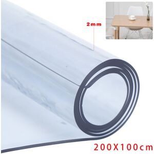 Unbranded 2mm Thick Tablecloth Table Protector CLEAR PVC Table Cover 100*200cm Unbranded 2mm Thick Tablecloth Table Protector CLEAR PVC Table Cover 100*200cm