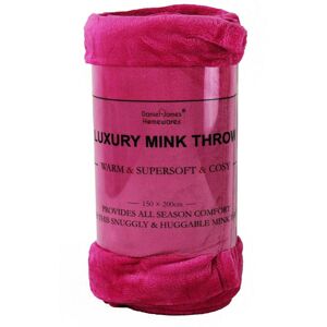 Daniel James (Fuschia, Double) Soft Mink Throw Over Bed Faux Cuddle Luxury Fur Fleece Bedding Daniel James (Fuschia, Double) Soft Mink Throw Over Bed Faux Cuddle Luxury Fur Fleece Bedding