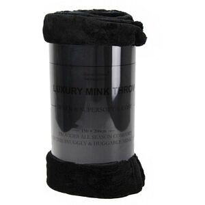 Daniel James (Black, Double) Soft Mink Throw Over Bed Faux Cuddle Luxury Fur Fleece Bedding S Daniel James (Black, Double) Soft Mink Throw Over Bed Faux Cuddle Luxury Fur Fleece Bedding S