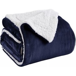 Yorkshire Bedding (Navy Blue, King (200 x 240 cm)) Sherpa Fleece Blanket Bed Throw Reversible Sofa Yorkshire Bedding (Navy Blue, King (200 x 240 cm)) Sherpa Fleece Blanket Bed Throw Reversible Sofa