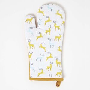 Homescapes Majestic Stag Grey Christmas Oven Glove Homescapes Majestic Stag Grey Christmas Oven Glove