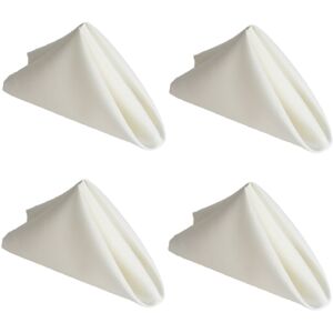 Gr8 Home (White) Set Of 4 Polyester Square Napkins Table Cloth Gr8 Home (White) Set Of 4 Polyester Square Napkins Table Cloth