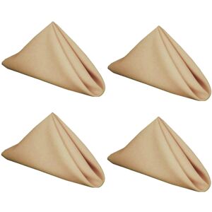 Gr8 Home (Latte) Set Of 4 Polyester Square Napkins Table Cloth Gr8 Home (Latte) Set Of 4 Polyester Square Napkins Table Cloth