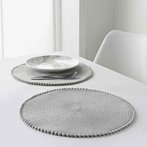 dylex (Set of 8, Grey ) Set Of 4/8 Table Place Mats Blush Pink Grey Ochre Yellow Round dylex (Set of 8, Grey ) Set Of 4/8 Table Place Mats Blush Pink Grey Ochre Yellow Round