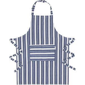 (Navy) Blackmoor Chef Apron / Unisex Grey or Navy Stripe Design (Navy) Blackmoor Chef Apron / Unisex Grey or Navy Stripe Design
