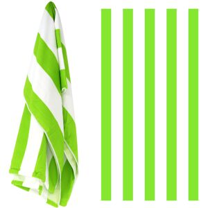 GEEZY Green Stripes Large Microfibre Striped Bath Towel GEEZY Green Stripes Large Microfibre Striped Bath Towel