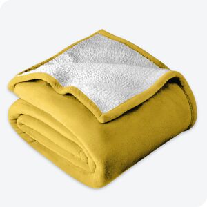 Oxford Homeware (Ochre, Single (130 x 150 cm)) Luxury Super Soft Sherpa Fleece Blanket Faux Fur Oxford Homeware (Ochre, Single (130 x 150 cm)) Luxury Super Soft Sherpa Fleece Blanket Faux Fur