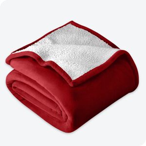 Oxford Homeware (Burgundy, Single (130 x 150 cm)) Luxury Super Soft Sherpa Fleece Blanket Faux F Oxford Homeware (Burgundy, Single (130 x 150 cm)) Luxury Super Soft Sherpa Fleece Blanket Faux F