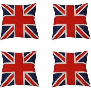 Tlily 4-Pack British Vintage Union Flag Pillow Cases - 17.71in Square, Canvas-Feel Cot Tlily 4-Pack British Vintage Union Flag Pillow Cases - 17.71in Square, Canvas-Feel Cot