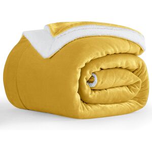 SUPREME BEDDING LTD (Double : (150 x 200)CM, Ochre/ Yellow Sherpa- Throw Blankets) Sherpa Fleece Thr SUPREME BEDDING LTD (Double : (150 x 200)CM, Ochre/ Yellow Sherpa- Throw Blankets) Sherpa Fleece Thr