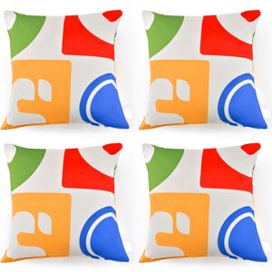 Costway Set of 4 Decorative Throw Pillow Soft Velvet Covered Couch Pillow Double-Side Costway Set of 4 Decorative Throw Pillow Soft Velvet Covered Couch Pillow Double-Side