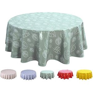 Home Direct Round Oilcloth PVC Wipe Clean Tablecloth 160cm 62" Leaves Sage Green Home Direct Round Oilcloth PVC Wipe Clean Tablecloth 160cm 62" Leaves Sage Green