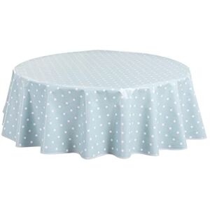 Home Direct Round Oilcloth PVC Wipe Clean Tablecloth Table Cover 140cm 55" Polka Dot Duck Eg Home Direct Round Oilcloth PVC Wipe Clean Tablecloth Table Cover 140cm 55" Polka Dot Duck Eg
