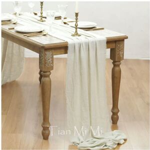 nobrand (62x400cm, Light Grey) Table Runner Rustic Cotton Gauze Cloth Dining Burlap Retr nobrand (62x400cm, Light Grey) Table Runner Rustic Cotton Gauze Cloth Dining Burlap Retr