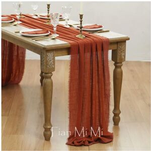 nobrand (62x1000cm, Terracotta) Table Runner Rustic Cotton Gauze Cloth Dining Burlap Ret nobrand (62x1000cm, Terracotta) Table Runner Rustic Cotton Gauze Cloth Dining Burlap Ret