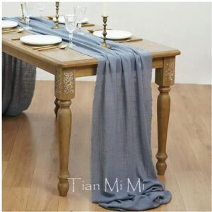 nobrand (62x800cm, Blue grey) Table Runner Rustic Cotton Gauze Cloth Dining Burlap Retro nobrand (62x800cm, Blue grey) Table Runner Rustic Cotton Gauze Cloth Dining Burlap Retro