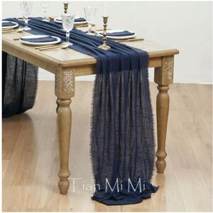 nobrand (40x400cm, Navy blue) Table Runner Rustic Cotton Gauze Cloth Dining Burlap Retro nobrand (40x400cm, Navy blue) Table Runner Rustic Cotton Gauze Cloth Dining Burlap Retro